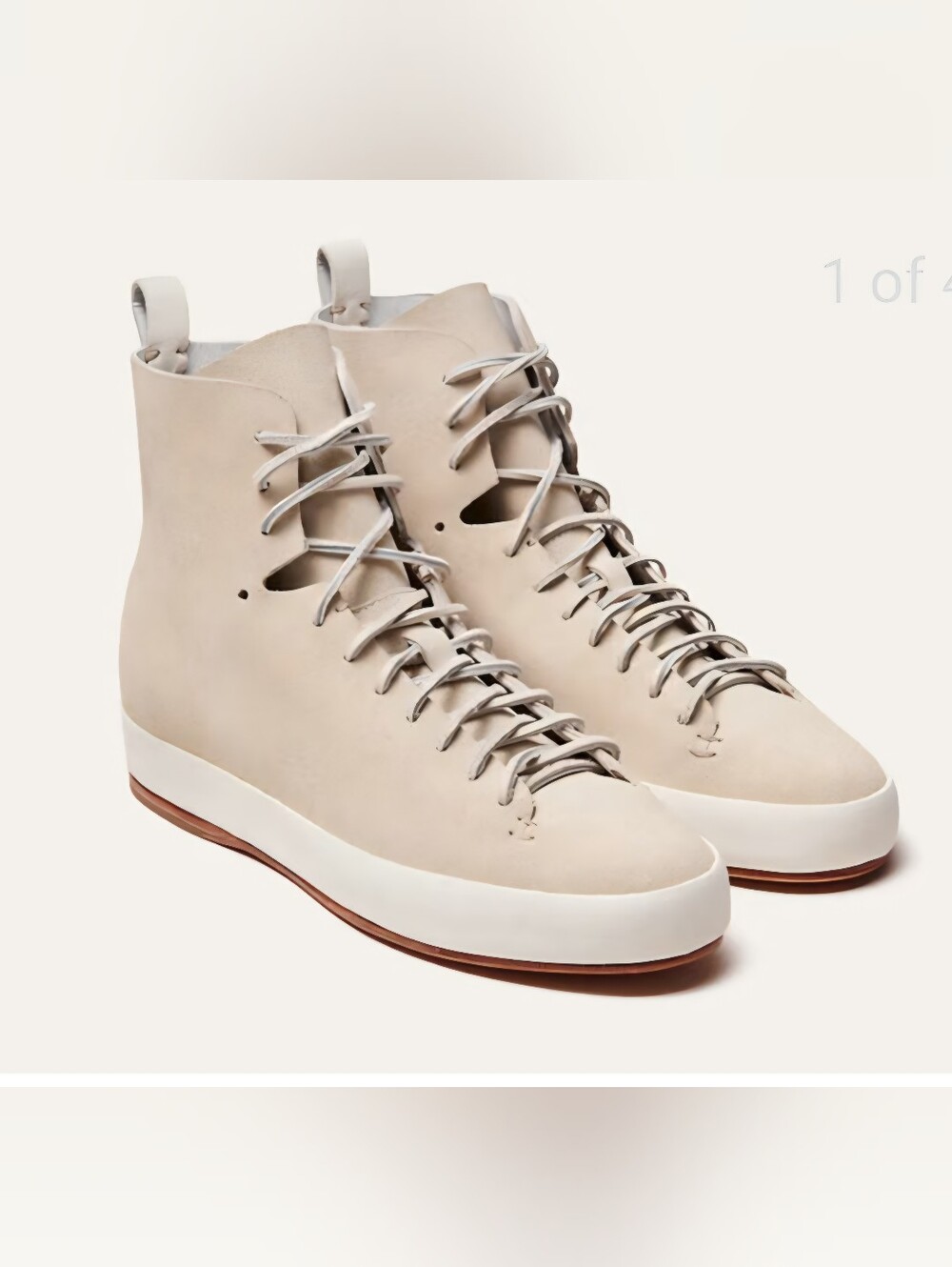 FEIT Debuts the Hand Sewn Super High Top Boot Sz 42 $600 Sand